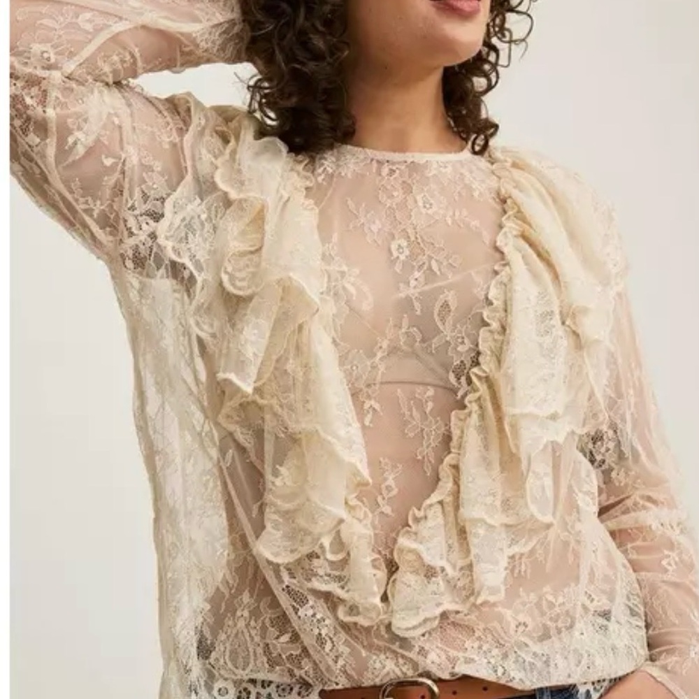 Torrid Ivory Lace Blouse